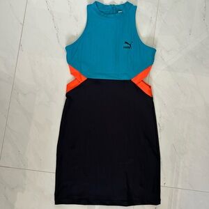 PUMA Dress - blue, black, orange